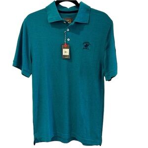 Men’s Beverly Hills Polo Club Teal Polo Shirt Size Small NWT